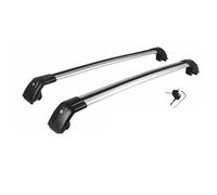 Barres Toit Railing Barre Transversale Réglable pour Mitsubishi pour Pajero pour Sport 2016 - 2026 Barres De Chargement Verrouillables Support Rail Toit Noir 2 Pièces(Black and Silver)