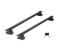 Barres Toit Railing Barres Transversales De Galerie Toit avec Rails Latéraux Rainurés en Aluminium 200lb Serrures pour Bagages Sac Chargement sur Le