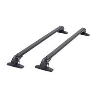 Barres Toit Railing Support Universel De Montage sur Toit Voiture 1 Paire Barre Rail Bagages en Aluminium Noir avec Dessus Verrouillage(2pcs 105cm)