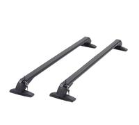 Barres Toit Railing Support Universel De Montage sur Toit Voiture 1 Paire Barre Rail Bagages en Aluminium Noir avec Dessus Verrouillage(2pcs 95cm)