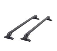 Barres Toit Railing Support Universel De Montage sur Toit Voiture 1 Paire Barre Rail Bagages en Aluminium Noir avec Dessus Verrouillage(2pcs 100cm)
