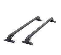 Barres Toit Railing Support Universel De Montage sur Toit Voiture 1 Paire Barre Rail Bagages en Aluminium Noir avec Dessus Verrouillage(2pcs 82cm)