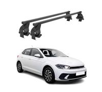 Barres Transversales Menabo Compatible avec VW Polo VI 2021-2024 Noir