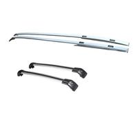 Barres Transversales Toit Barres Toit Voiture Transversales Porte-Bagages Argent Aluminium 4 Pièces pour Land pour Rover pour Discovery Sport L550 2015-2025(Silver and Black)