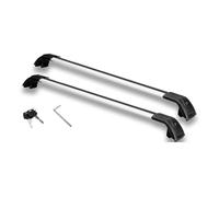 Barres Transversales Toit Barres Transversales Toit Porte-Bagages Voiture en Alliage D'aluminium Verrouillable 2 Pièces pour Land pour Rover pour Discovery 5 L462 2017-2025(Silver and Black)
