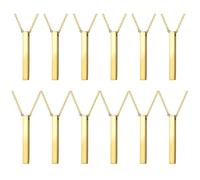 Barres Vierges pour Colliers en Acier Inoxydable,12 Pièces Porte-clés Rectangulaires Gravables avec Trou pour Fabrication de Bijoux,Porte-clés,Vacances,D'anniversaire,Bricolage