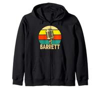 Barrett Microphone rétro avec nom Amusant des années 80 Vintage Lovers Sweat à Capuche