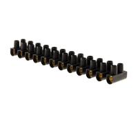 Barrette 12 plots section 25mm² - Noir - Zenitech