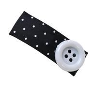 Barrette à boutons inspirée avec à pois, frange et pince à cheveux latérale, env Barrette rétro à de points, 7 Cm, pour accent de quotidien, de frange, Clip latéral, détail