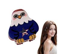 Barrette à cheveux 4 juillet - Accessoire de cheveux antidérapant, 12 g, épingle à cheveux patriotique, outil de coiffage festif, accessoire de mode pour femme, plage, festival, fête, décoration de