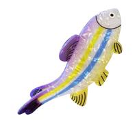 Barrette à cheveux arc-en-ciel en forme de truite pour femmes et filles avec une forte prise en main et un port confortable pour les fêtes, un usage quotidien - Pince à cheveux multicolore vive pour