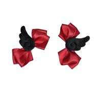 Barrette à cheveux avec aile avec nœud pour femmes, adolescentes, filles, sous-cultures des années 2000, barrettes latérales, accessoires de façonnage de cheveux, 1 paire d'accessoires de cosplay