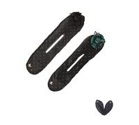 Barrette à cheveux avec boule, rouleau de chignon brodé à la main, clip de chignon Lazy Hair Bun Clip Easy Fast Snap Roll (A, taille unique)