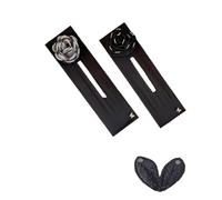 Barrette à cheveux avec boule, rouleau de chignon brodé à la main, pince à cheveux Lazy Hair Bun Clip Easy Fast Snap Roll Outil pour cheveux (A2, taille unique)