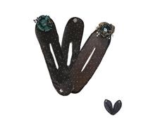 Barrette à cheveux avec boule, rouleau de chignon brodé à la main, pince à cheveux Lazy Hair Bun Clip Easy Fast Snap Roll (K, taille unique)