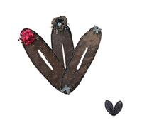 Barrette à cheveux avec boule, rouleau de chignon brodé à la main, pince à cheveux Lazy Hair Bun Clip Easy Fast Snap Roll (H, taille unique)