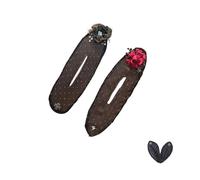 Barrette à cheveux avec boule, rouleau de chignon brodé à la main, pince à cheveux paresseux, outil de coiffure Easy Fast Snap Roll (R, taille unique)