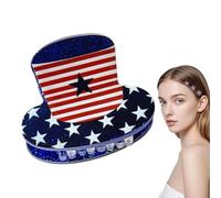 Barrette à cheveux avec drapeau américain, antidérapante, pour les vacances à la plage, les festivals, les fêtes, l'utilisation quotidienne, les loisirs décontractés et les gestes