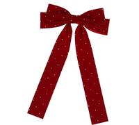 Barrette à cheveux brillante avec courbure douce - Rouge | Doux, confortable, design antidérapant avec décoration en cristal, solide, tenue quotidienne, fête, mariage