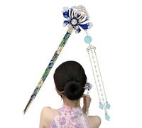 Barrette à cheveux chinoise, peigne à cheveux chinois, épingle à cheveux avec pampille - Fourchette à cheveux avec maintien ferme - Accessoire de cheveux élégant pour cheveux longs et courts