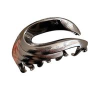 Barrette à cheveux creuse avec découpe unique - Gris | Pince à cheveux respirante pour chignon, épingle à cheveux haute en queue de cheval avec design antidérapant, légère