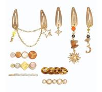 Barrette à cheveux des années 2000 avec chaîne à franges et breloque étoile, outil de coiffage, pince à cheveux latérale pour femme, pour le quotidien, les vacances à la plage, les fêtes
