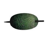 Barrette à cheveux en cuir avec broderie - Toboggan en cuir synthétique, support de queue de cheval | Accessoire élégant pour femmes et filles, cravate à cheveux sûre pour chignons, chignons et ode