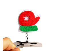 Barrette à cheveux en forme de canne à sucre d'orge - Cadeau de Noël - Épingle à cheveux de Père Noël