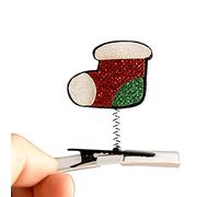 Barrette à cheveux en forme de canne à sucre d'orge - Cadeau de Noël - Épingle à cheveux de Père Noël