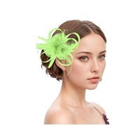 Barrette à cheveux en forme de fleur et plume - Accessoire de cheveux - Accessoire de cheveux - Accessoire de coiffure pour femme - Pour fêtes, spectacles scolaires, spectacles sur scène, jeux de rôle