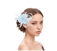 Barrette à cheveux en forme de fleur et plume - Accessoire de cheveux - Accessoire de cheveux - Accessoire de coiffure pour femme - Pour fêtes, spectacles scolaires, spectacles sur scène, jeux de rôle
