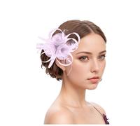 Barrette à cheveux en forme de fleur et plume - Accessoire de cheveux - Accessoire de cheveux - Accessoire de coiffure pour femme - Pour fêtes, spectacles scolaires, spectacles sur scène, jeux de rôle