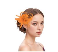 Barrette à cheveux en forme de fleur et plume - Accessoire de cheveux - Accessoire de cheveux - Accessoire de coiffure pour femme - Pour fêtes, spectacles scolaires, spectacles sur scène, jeux de rôle