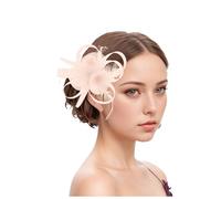 Barrette à cheveux en forme de fleur et plume - Accessoire de cheveux - Accessoire de cheveux - Pour fête, spectacles scolaires, spectacles sur scène, jeux de rôle, fêtes costumées, cosplay (taille