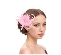 Barrette à cheveux en forme de fleur et plume - Accessoire de cheveux - Accessoire de cheveux - Pour fête, spectacles scolaires, spectacles sur scène, jeux de rôle, fêtes costumées, cosplay (taille