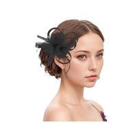 Barrette à cheveux en forme de fleur et plume - Accessoire de cheveux - Accessoire de cheveux - Pour fête, spectacles scolaires, spectacles sur scène, jeux de rôle, fêtes costumées, cosplay (taille