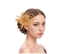 Barrette à cheveux en forme de fleur et plume - Accessoire de cheveux - Accessoire de coiffure pour femme - Pour fêtes, spectacles scolaires, spectacles sur scène, jeux de rôle, fêtes costumées