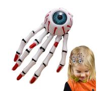 Barrette à cheveux en forme de tête de mort - Accessoire de cheveux gothique - Pour fille - Style punk rock - Pour fête d'Halloween - Pour femmes et filles