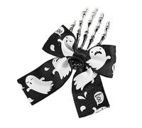 Barrette à cheveux en forme de tête de mort en forme de chauve-souris pour femme, carnaval, queue de cheval, pince délicate pour filles chaudes et pour filles, styles mignons