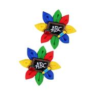 Barrette à cheveux en ruban tissé arc-en-ciel pour la rentrée des classes - Accessoire pour femme, enseignante et fille pour rassemblements scolaires