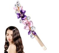 Barrette à cheveux en strass - Pince à cheveux en forme de fleur en strass vintage - Petite pince à cheveux en alliage de strass - Pince à cheveux en perles et perles vintage