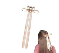 Barrette à cheveux magnétique avec ruban papillon tressé - Pinces à cheveux magnétiques antidérapantes - Pour femme et fille - Pour fête, école, bureau, mariage, voyage