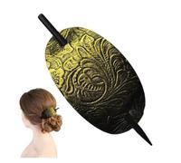 Barrette à cheveux ovale en cuir synthétique avec fermeture à broder, nouveau diapositive en cuir synthétique, forme ovale, support de queue de cheval et créateur de dons, épingle à cheveux