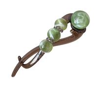 Barrette à cheveux Pearl Twist - Élégante pince à cheveux antidérapante - Accessoire de coiffure tendance avec décor perlé - Support de queue de cheval sûr pour cheveux épais - Cadeau durable pour la
