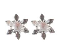 Barrette à cheveux réaliste flocon de neige - Barrette de Noël plate - Pince à cheveux élégante pour bouquets