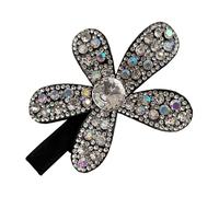 Barrette À Cheveux Strass Fleur | Épingle Métal Brillant Vintage Bec De Canard | Barrettes Fleur Vintage - Pour Festival Salon Maison Voyage Mariage Nuptial Soin Fête Été Vacances Quotidien