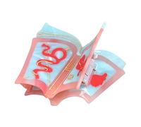 Barrette à cheveux tendance en acétate avec style livre magique pour les fêtes et le quotidien