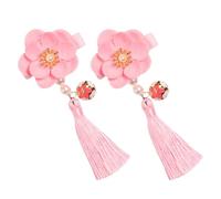 Barrette à Fleurs pour Garçon et Filles, 1 Paire, Rose, Feutrine Abs Fer