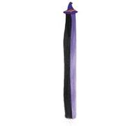 barrette chapeau sorcière mèche 40cm violet noir - générique 48072 Noir G