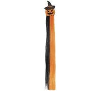 barrette citrouille chapeau mèche 40cm orange noir - générique 48073 Orange G